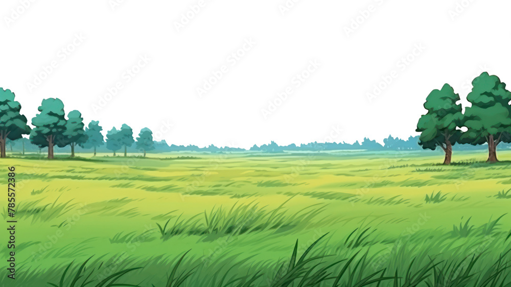 Fototapeta premium PNG Green field landscape backgrounds grassland