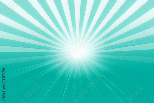 Turquoise abstract rays background vector presentation design template with light grey gradient sun burst shape pattern