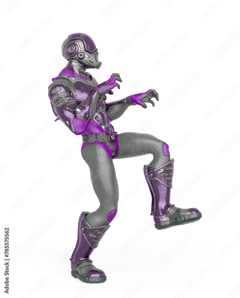 futuristic astronaut is doing a halloween walk in white background futuristic astronaut is doing a halloween walk in white background