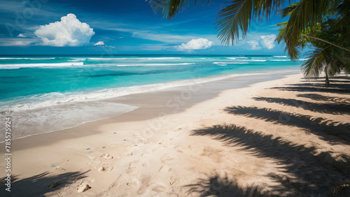 beach with palm trees © sera