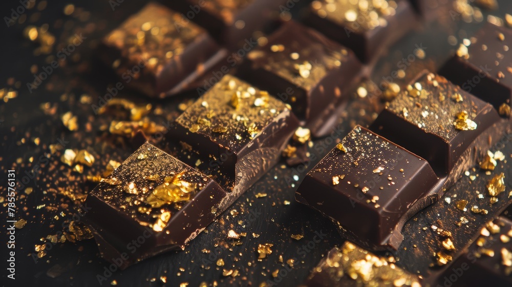 Gourmet Chocolate Sprinkled with Gold Dust Generative AI Gourmet Chocolate Sprinkled with Gold Dust Generative AI