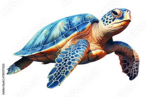 PNG Sea turtle, digital paint illustration