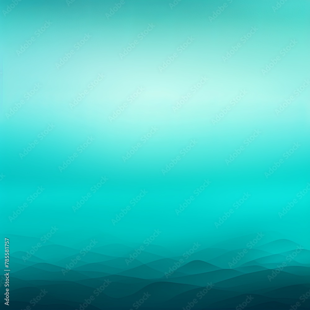 Turquoise gradient background with blur effect, light turquoise and dark turquoise color, flat design