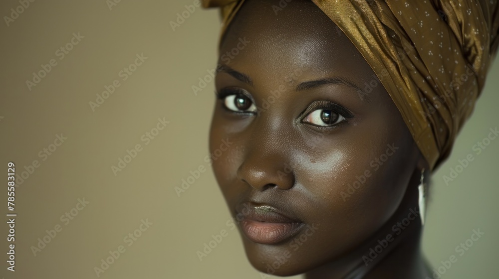 African fashion model embodying elegance and poise, captivating viewers with timeless allure. African fashion model embodying elegance and poise, captivating viewers with timeless allure.