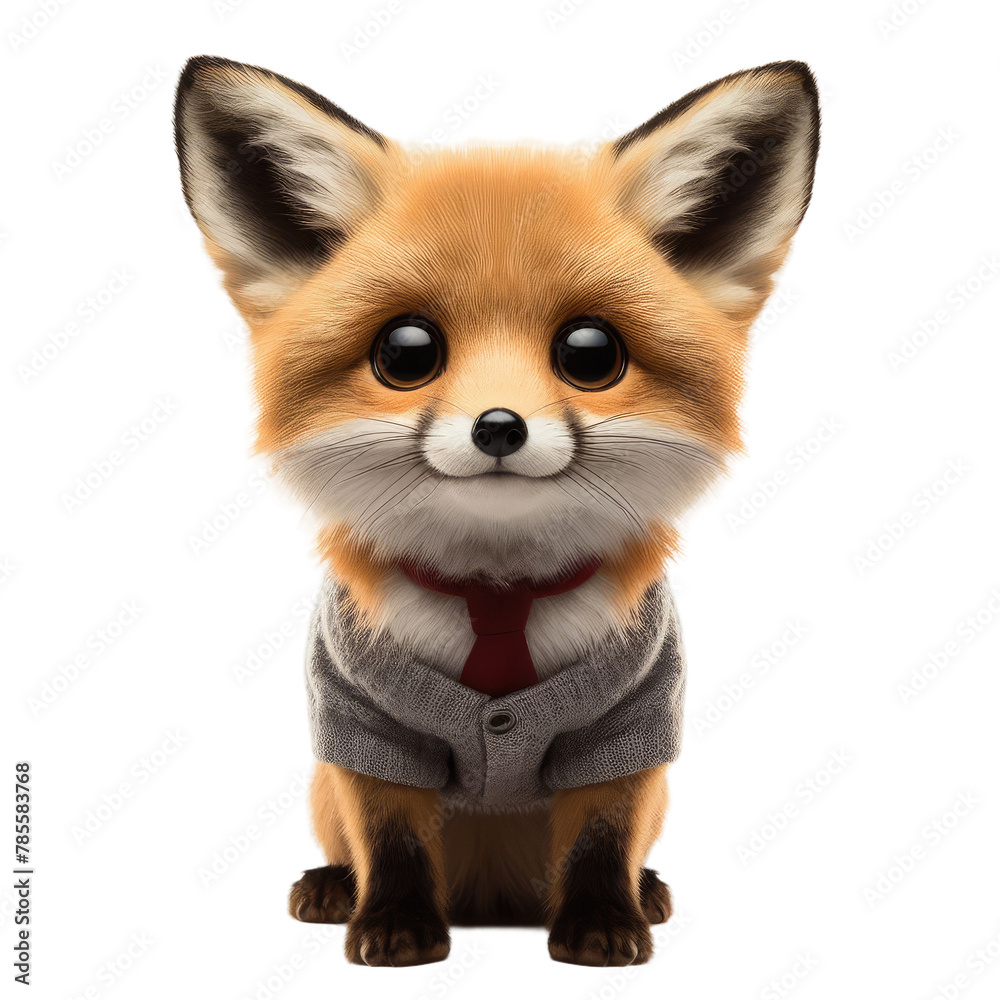 Obraz premium Isolated Cute Funny Animal on a Clear PNG Canvas, Generative AI