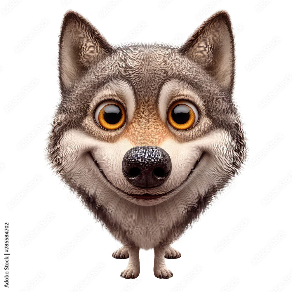 Isolated  Cute Funny Animal on a Clear PNG Canvas, Generative AI