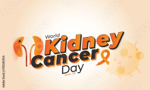 World Kidney Cancer Day. background, banner, card, poster, template. Vector illustration.