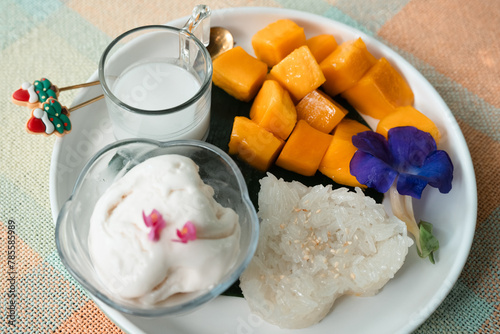 Mango sticky rice: Sweet st...