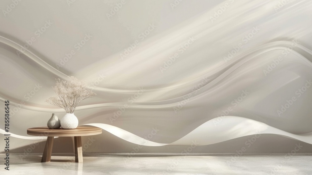 Modern and elegant beige ribbon abstract wallpaper for a minimalist and chic design. Modern and elegant beige ribbon abstract wallpaper for a minimalist and chic design.