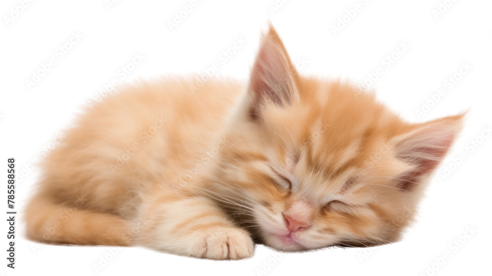PNG  Little kitten sleeping mammal animal pet
