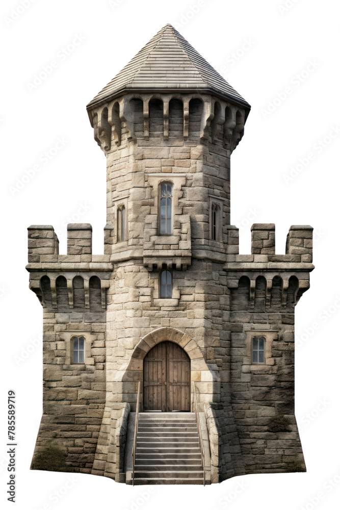 PNG Medieval castle guard tower architecture building house