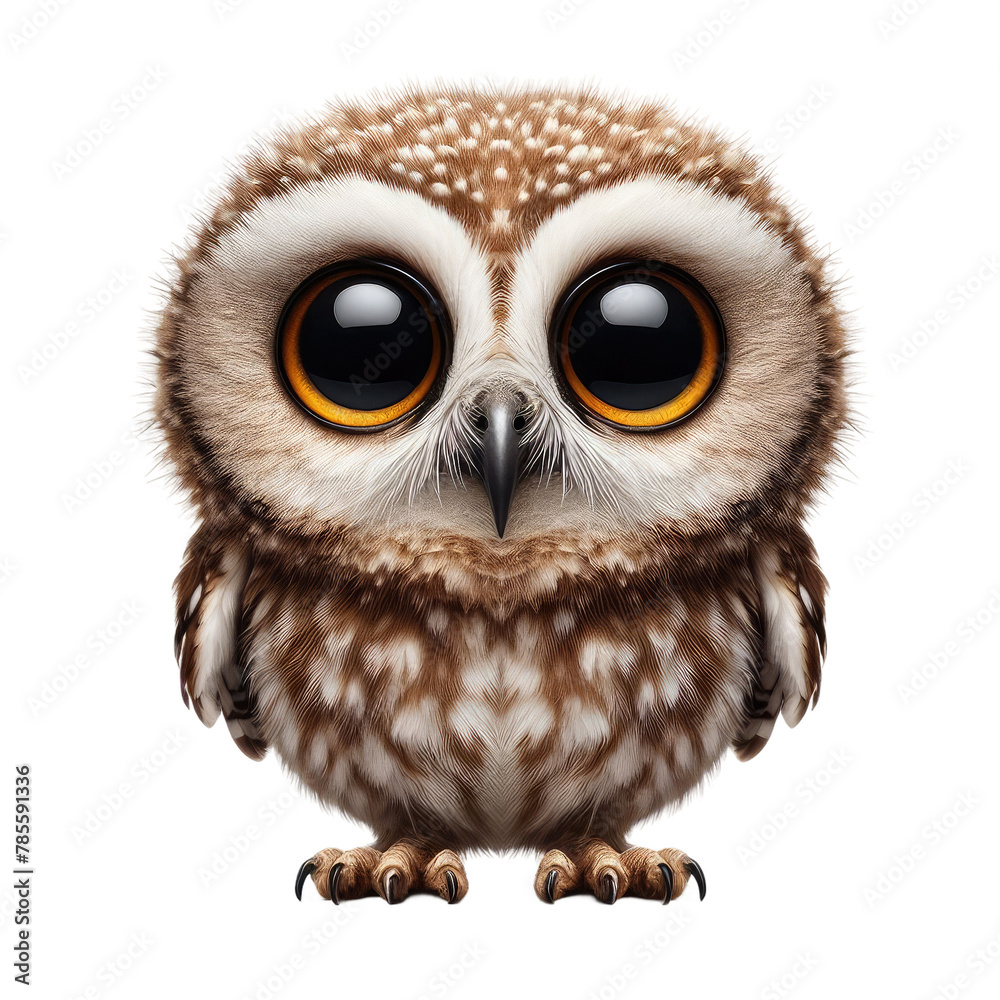 Naklejka premium Isolated Cute Funny Animal on a Clear PNG Canvas, Generative AI