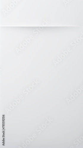 White background with dark white paper on the right side, minimalistic background, copy space concept, top view, flat lay