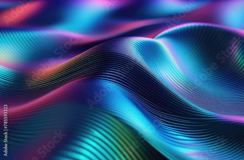 abstract background, texture holographic waves of metallic color