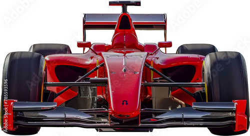 Open-wheel racecar cut out png on transparent background