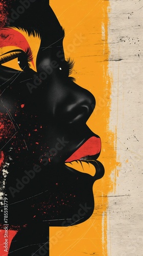 woman head flat illustration design