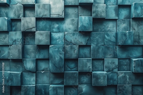 Aesthetic view of a blue ceramic tile wall with distinct cracked glaze giving a modern vibe