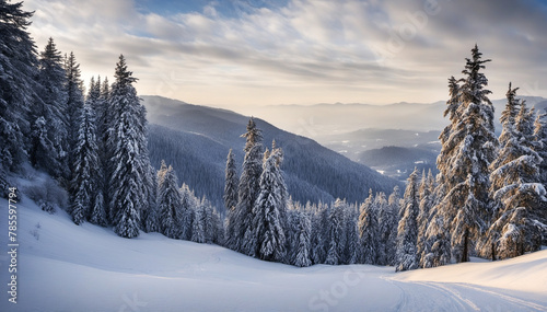 Breathtaking winter landscape with snow in the Black Forest Black Forest High Road, Winter Magic