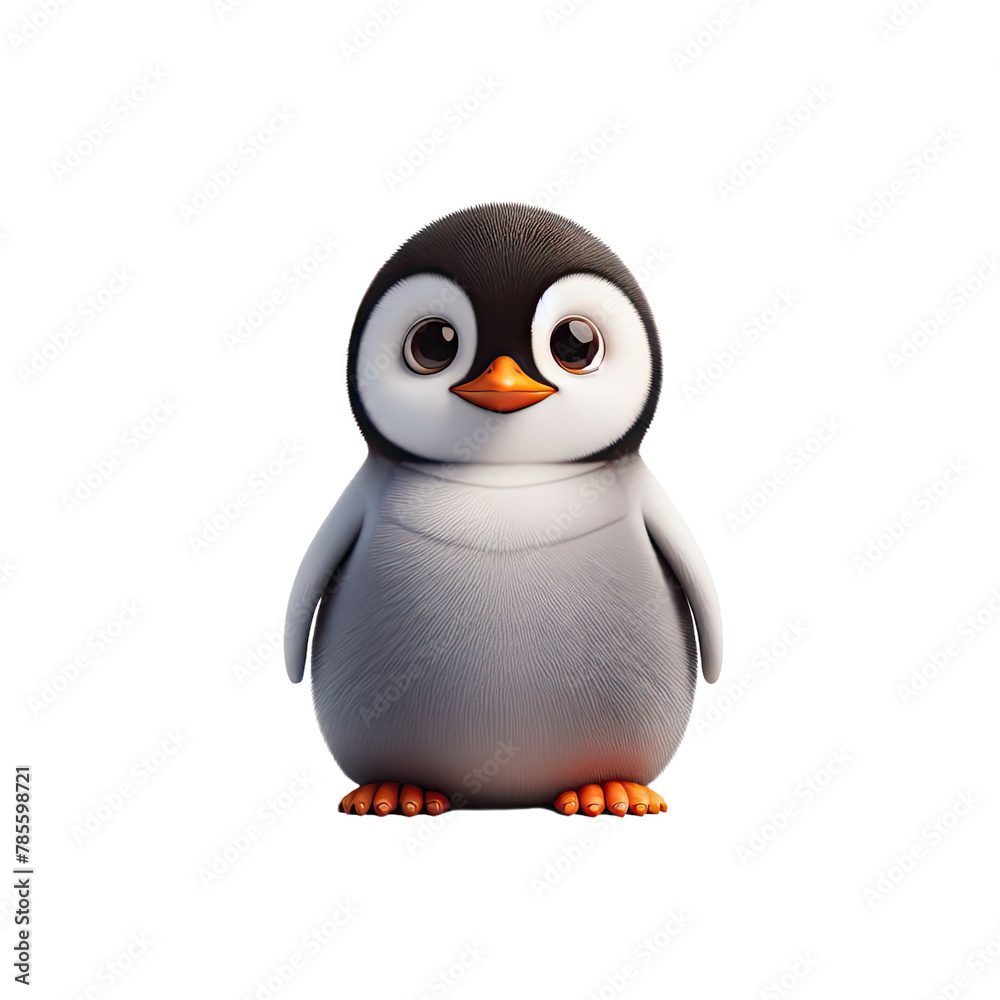 Obraz premium Isolated Cute Funny Animal on a Clear PNG Canvas, Generative AI