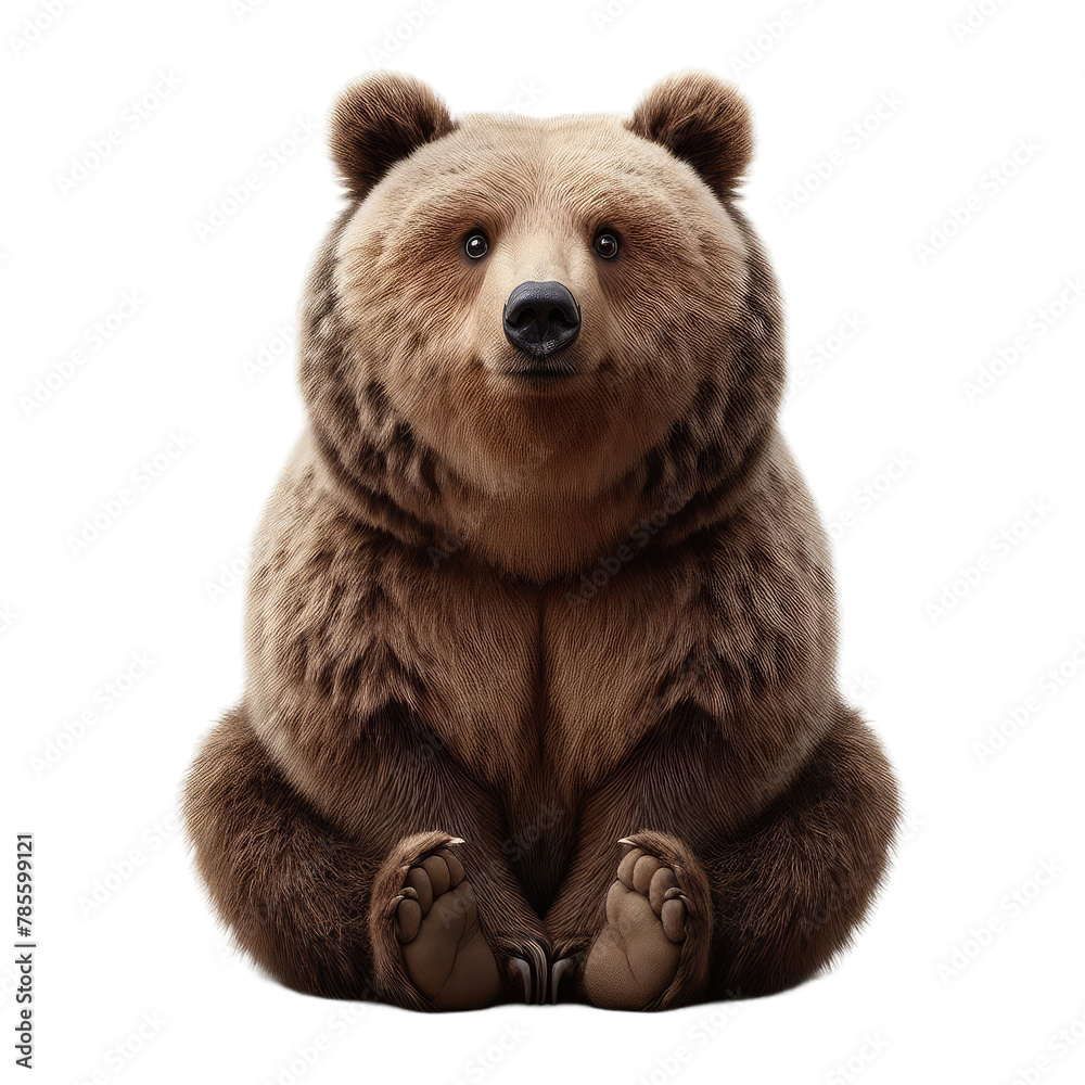 Fototapeta premium Isolated Cute Funny Animal on a Clear PNG Canvas, Generative AI