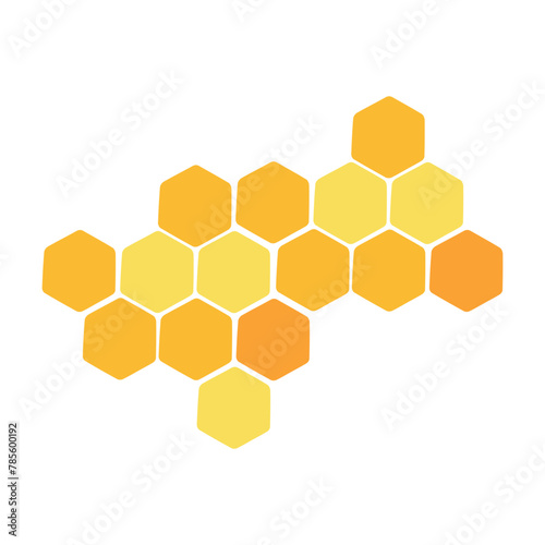 a honeycomb icon on a white background. the design is in a flat style. Vector illustration.