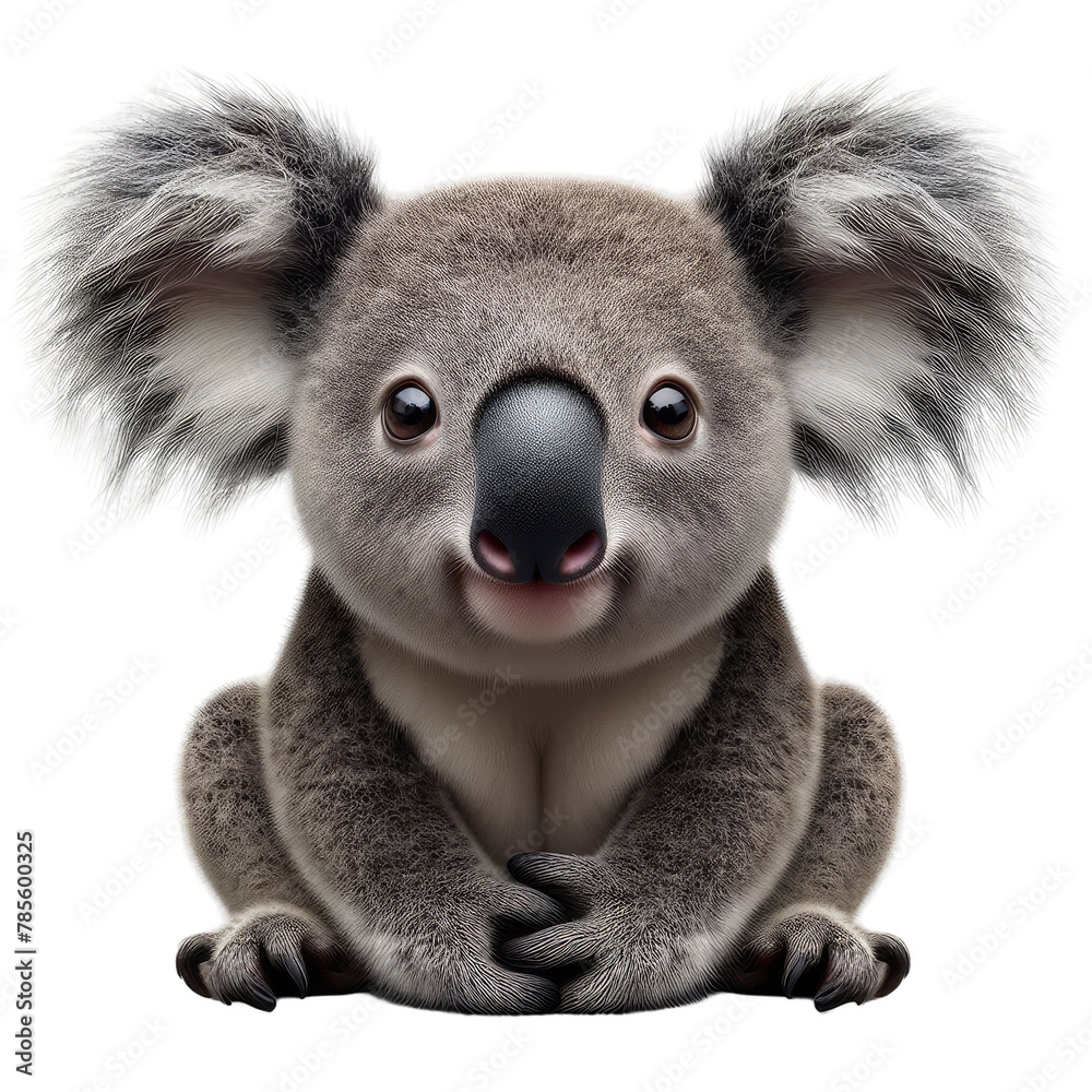 Obraz premium Isolated Cute Funny Animal on a Clear PNG Canvas, Generative AI