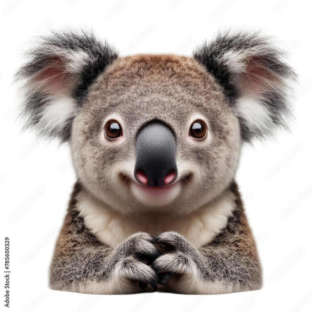 Naklejka premium Isolated Cute Funny Animal on a Clear PNG Canvas, Generative AI