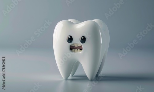 A dentistry banner with a 3D rendering pattern against a grey background, highlighting toothache problems.