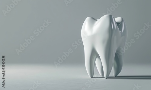 A dentistry banner with a 3D rendering pattern against a grey background  highlighting toothache problems.