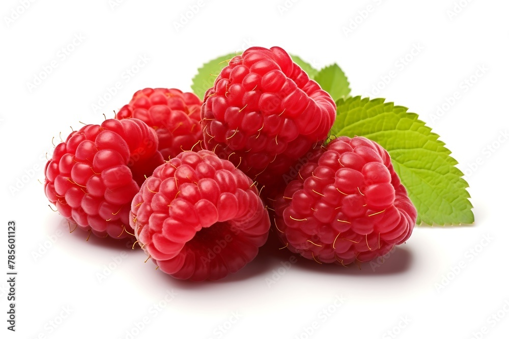 Raspberrys isolated on white background Raspberrys isolated on white background