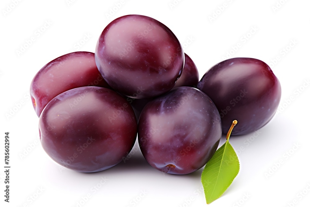 Plum isolated on white background Plum isolated on white background