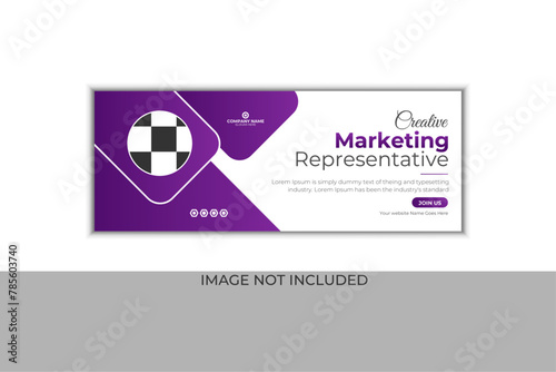 Digital marketing facebook cover and web banner template premium
