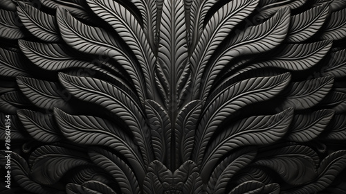 Embossed black background  ethnic indian black background design. Geometric abstract pattern