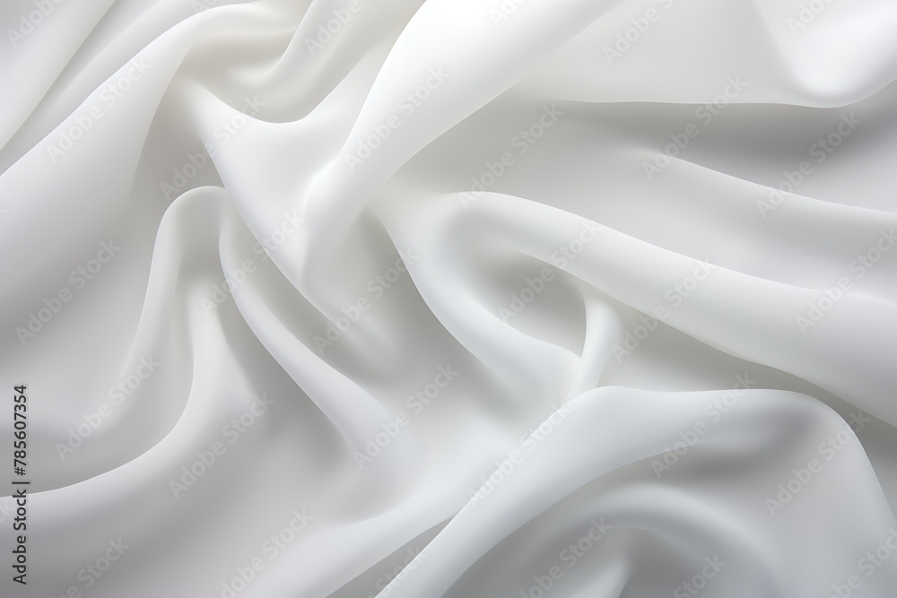 Fototapeta premium White Cloth Background, Satin Fabric Texture