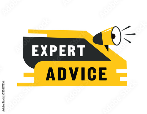 Expert advice speech bubble icon modern style. Banner design for business, marketing. Vector label.