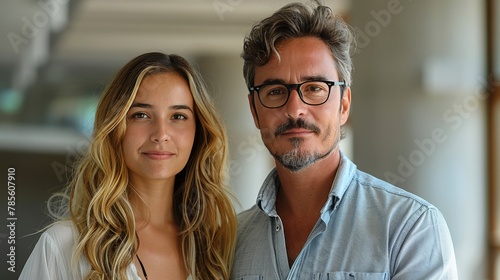 Man and Woman Posing for Picture