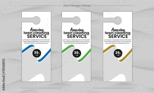 Lawn cleaning service door hangers design design and layout template design