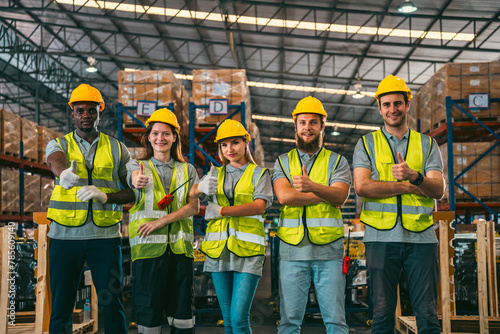 A group of workers in safet...