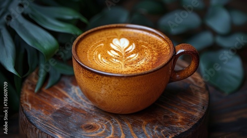 A Cup of Coffee on a Wooden Table