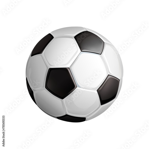 Soccer ball. Realistic Football vector illustration isolated on white background