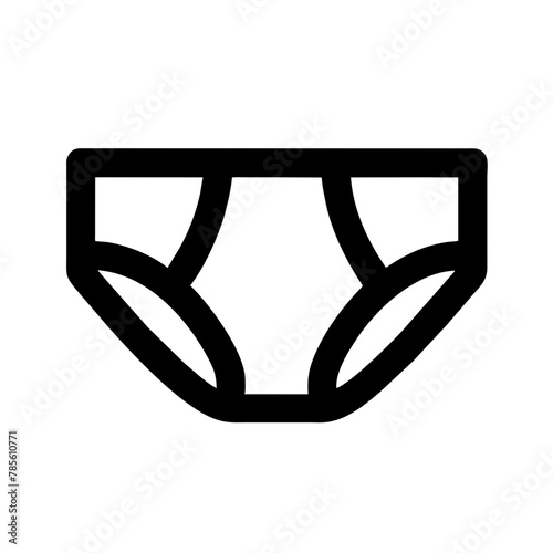 Diaper icon vector graphics element silhouette baby sign symbol illustration on a Transparent Background