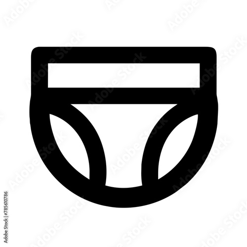 Diaper icon vector graphics element silhouette baby sign symbol illustration on a Transparent Background