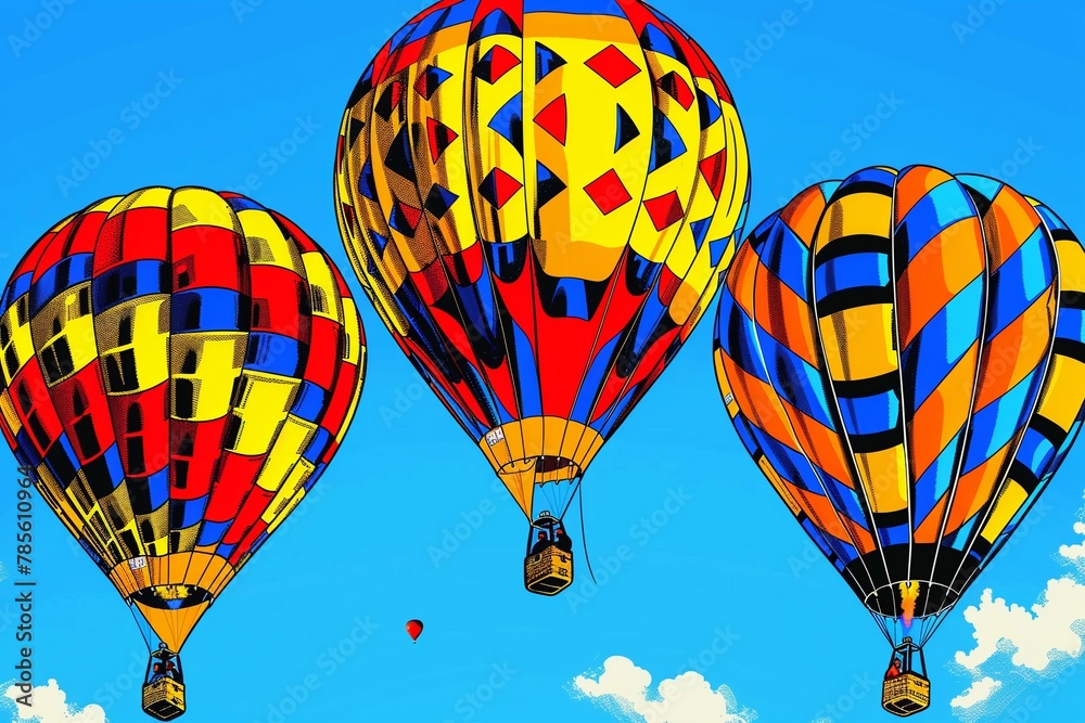 Obraz premium The balloon festival is a reminder of lifes fleeting moments, filled with both laughter and tears as balloons rise and fall against the backdrop of the sky ,