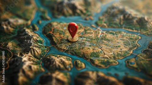 Small Red Marker on Map