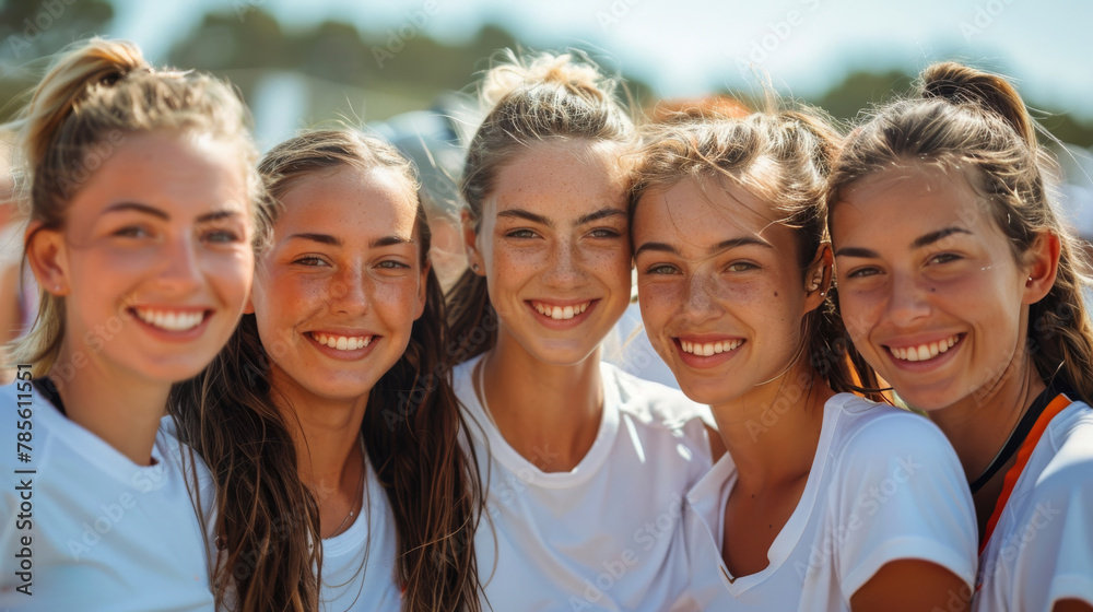 Obraz premium Group of Young Women Standing Together