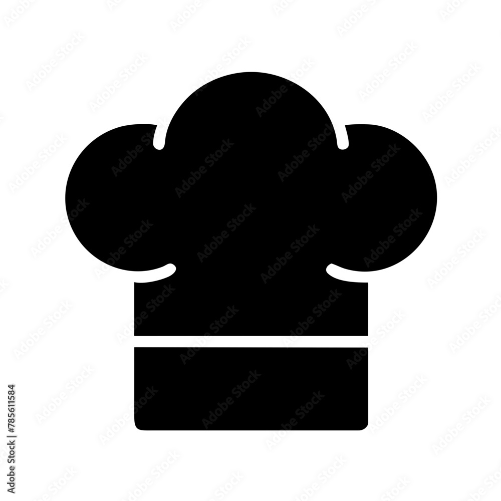 Chef Hat icon vector graphics element silhouette food sign symbol illustration on a Transparent Background Chef Hat icon vector graphics element silhouette food sign symbol illustration on a Transparent Background