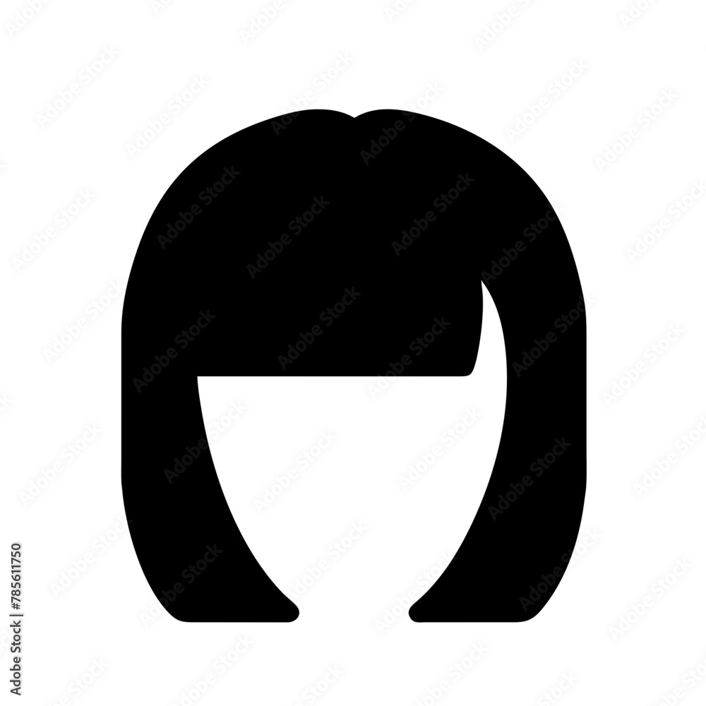 Hair icon vector graphics element silhouette sign symbol illustration on a Transparent Background Hair icon vector graphics element silhouette sign symbol illustration on a Transparent Background