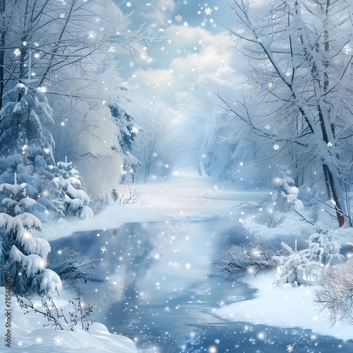 Winter Wonderland - Captivating Wide Format Background Image for Stunning Seasonal Displays and Designs