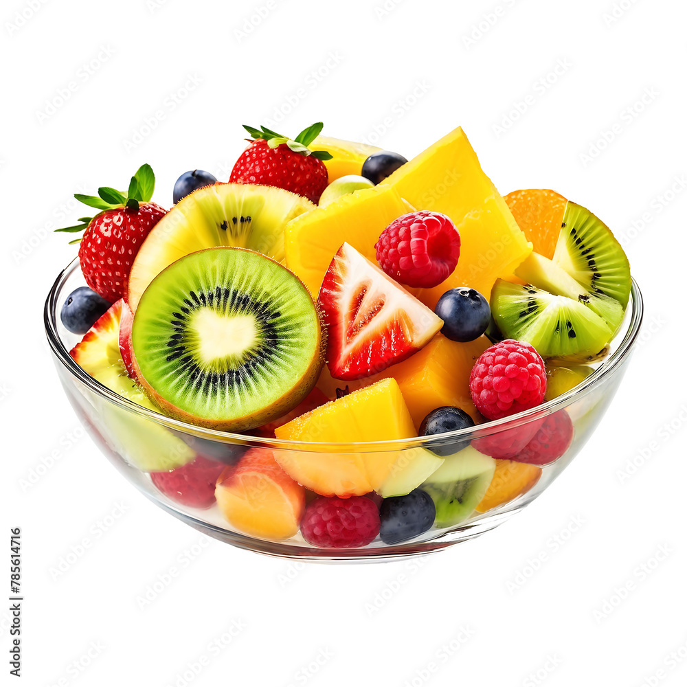 Fruit Salad Isolated on Transparent Background Fruit Salad Isolated on Transparent Background