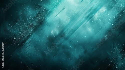 teal and black abstract background with grainy texture and glowing light effect grunge style illustration